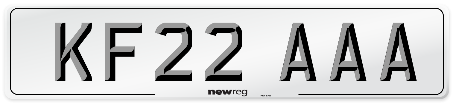 KF22 AAA Number Plate from New Reg